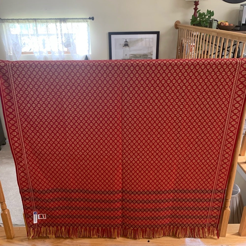 Beautiful Fringed Fabric Panel From Thailand - Picture 2 of 5